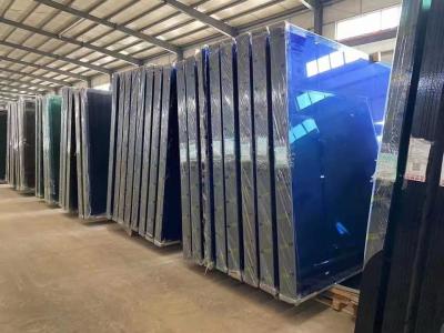 China Reflective Glass 3mm-12mm Tinted Float Solar Reflective Glass With Green Blue Grey Bronze Colors Optional for sale