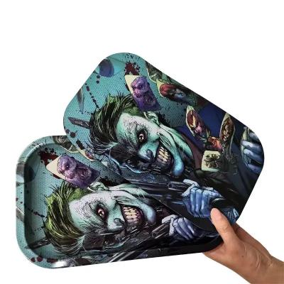 China Eco-Friendly Low Moq Tableware Food Grade Cigarette Smoking Tin Roll Accessories Christmas Rolling Tray for sale