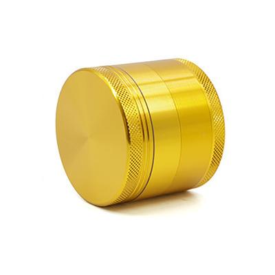 China Eco-Friendly Hot Sales Golden Herb Accessories Metal Grinder Tobacco 3 Parts 50mm Spice Crusher Smoking Grinder for sale