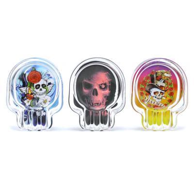 China Eco-Friendly Production Line Household Office Cartoon Pattern Transparent Clear Coloured Crystal Sphere Glass Ashtray for sale