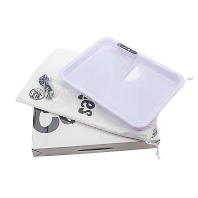 China Eco-Friendly Wholesale Custom Logo Rolling Tobacco Floating Led Lighting Packaging Plastic Serving Tray for sale