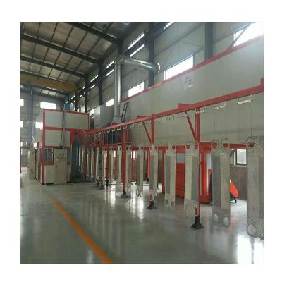 China Hotels Electrostatic Automatic Powder Coating Line For Painting Aluminium Profile for sale