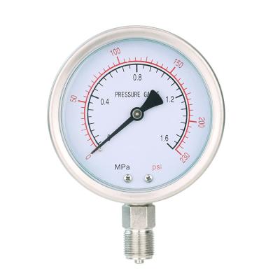 China SS304 Leierda Direct Sales Manufacturer Stainless Steel Pressure Gauge 0-1to60MPa Pressure Gauge 4