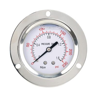 China Leierda LEIERDA 2.5inch 60mm Oil Filled Liquid Filled Axial Pressure Gauge With Rim BSP, PT, NPT1/4 Thread LPG100BFXX for sale