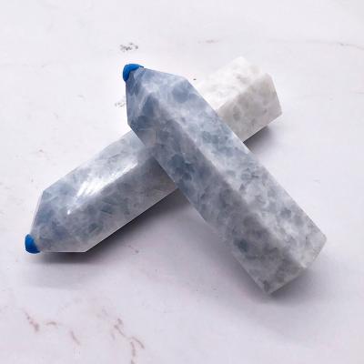 China Wholesale Natural Crystal Unique Spiritual Crafts Healing China Magic Wand Hexagonal Simple Pointed Column For Decoration for sale