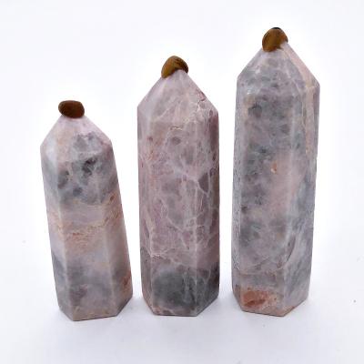 China China Chrysanthemum Stone Tower Heads Crystal Tower Wholesale Natural Crystals Healing Stones Hematite Obelisks For Home Decor for sale