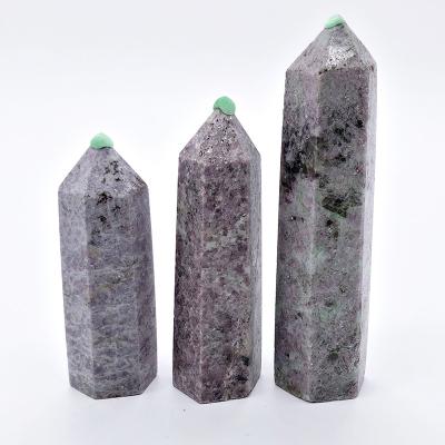 China China WholesalePurple Mica Column Quartz Tower Heads Crystal Tower Natural Crystals Healing Stones Clear Obelisks For Home Decor for sale