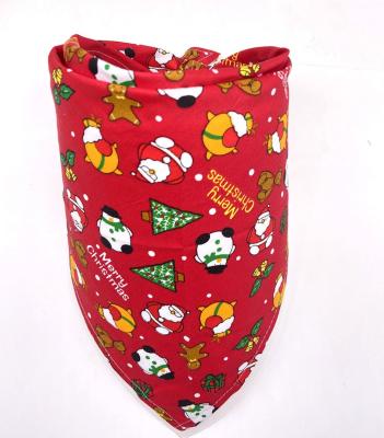 China Viable Wholesale Cotton Christmas Style Christmas Dog Bandana for sale