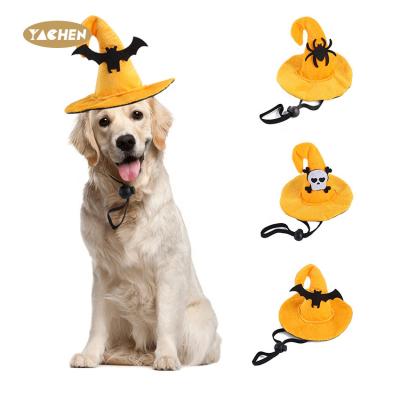 China Halloween Party Decorations YACHEN 2021 Pet Halloween Clothes Props Costume With Skeleton Dog Hat For Party Halloween for sale