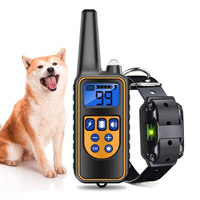 China New Viable 800m Portable Dog Training Waterproof And Rechargeable Training Remote Control Collar MZ-880 for sale