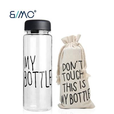 China Sustainable Fashion 500ml Free Shipping Portable Clear My Plastic Bottle Sport Fruit Juice Water Bottle 18oz for sale