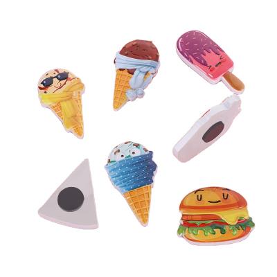 China Animal Creative Cute Cartoon Fridge Magnet Stickers Food Resin Magnetic Fridge Magnets for sale