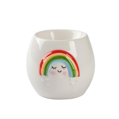 China Creative Kawaii Rainbow Ceramic Mug Cute Custom Coffee Mug for sale