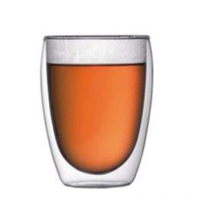 China Borosilicate Glass 3D Novelty Double Layer Glass Juice Milk Cup Beer Coffee Viable Clear Mug for sale