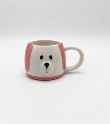 China CREATIVE Custom Dog Shape Ceramic Coffee Mugs For Dog Lovers Puppy Cute Animal Mug for sale