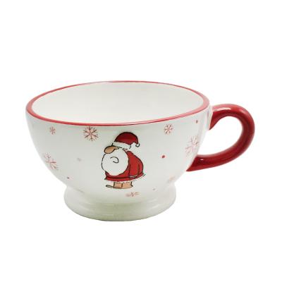 China Santa Claus Ceramic Mug Funny Novelty Cups Creative Holiday Coffee Christmas Mugs Mugs for sale