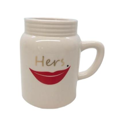 China CREATIVE Beard and Lips Mug His and Hers Couple Mugs Set Gifts Valentine Day Coffee Couples Mugs for sale