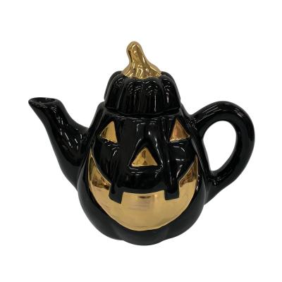 China Halloween Ghost CREATIVE Gothic Teapot Coffee Cup Porcelain Handmade Ceramic Tea Cup for sale