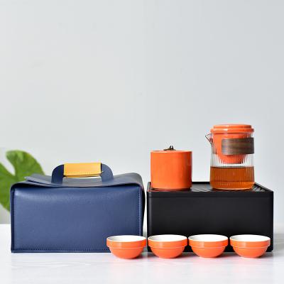 China Minimalist Portable Outdoor Quick-pass Car Travel Dry-Bubble Ceramic Tea Set Ceramic Mug Sets Teapot Can Gift for sale