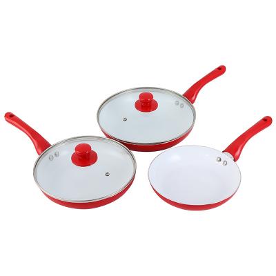 China Non Sustainable Hot Sale Aluminum Stick Cookware Set Pots and Filters 6 Pieces Cooking Pot Set Kitchen Cookware Sets for sale