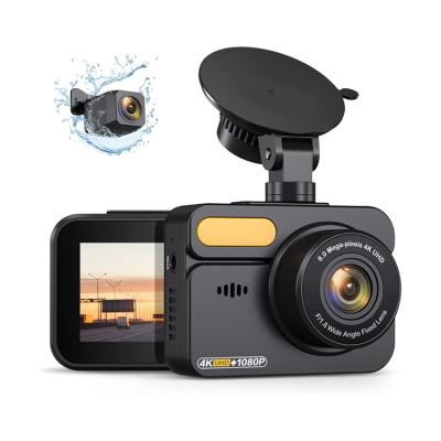 China New HD Video Recording Vehicle Driving Recorder Car Black Box Lens Wifi GPS Dashcam 4K Dash Camera New Dual With Loop Recording for sale