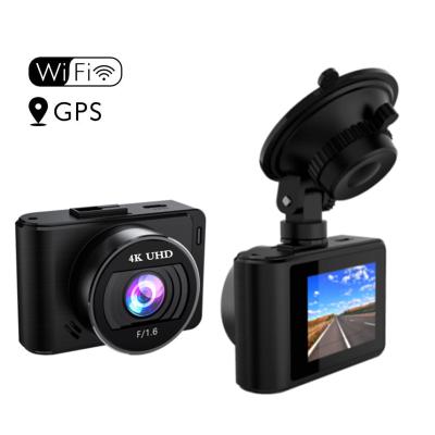 China HD 4K Video Recording Dash Cam Support GPS WiFi Dashcam With 1080P Rear Cam for sale