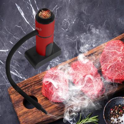 China Household Customized Red Handheld Portable Smoker Gun Whiskey Infuser For BBQ Cocktail Drinks Food for sale