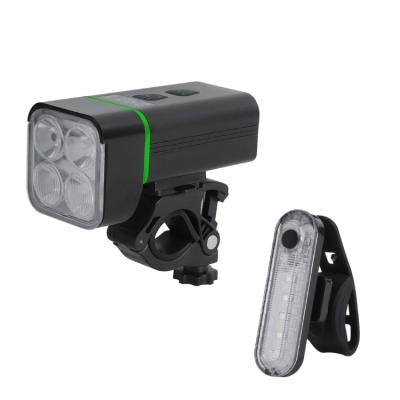 China Night Riding 2000lm 4T6 Usb Rechargeable Front 8 Modes Waterproof Bicycle Led Tail Light Set for sale