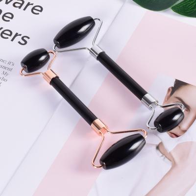 China Black Obsidian Face Beauty Rollers Obsidian Jade Roller For Facial Massage and Skin Care (Black Jade) for sale