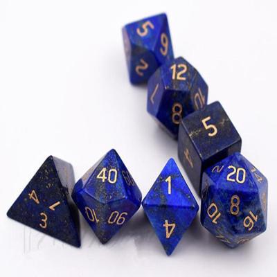 China Europe Lapis Lazuli Etched Stone Dies For DnD RPG Stone Dies for sale