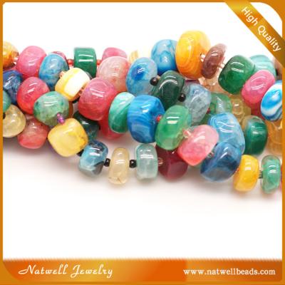 China Color Change Natural Mixed Color Tourmaline Bixi Beaded Loose Agate Beads Strand for sale