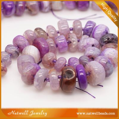 China 8X10MM-20x18MM Color Change Purple Crab Agate Rondelle Beads 16