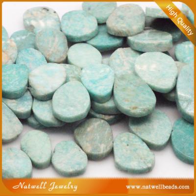 China Color Change 2015 Wholesale Natural Irregular Soft Russian Blue Amazonite AAA Grade 15x20-30x40MM Rough Beads For Jewelry Making for sale