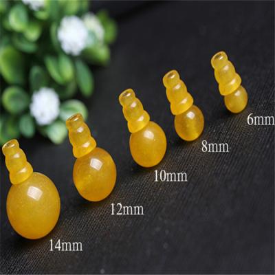 China Wholesale Natural Stone Jade Guru Beads 6mm 8mm 10mm Yellow Agate 12mm Guru Beads for sale