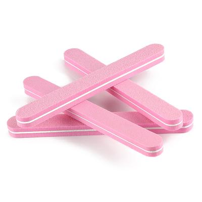 China SML Best Easy Selling Wholesale Customized Salon Small White Pink Nail File With Printed Logo for sale