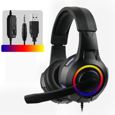 China Hot Selling RGB 7.1 Channel Over-Ear Computer PS4 Gaming Headset RGB Gaming Earphone USB&3.5mm Port For PC Mobile Phone for sale