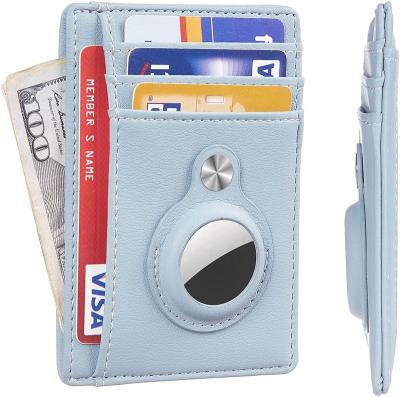 China Anti-fall Minimalist Front Pocket Wallet With Built-In Slim Case Holder For AirTag Case for sale