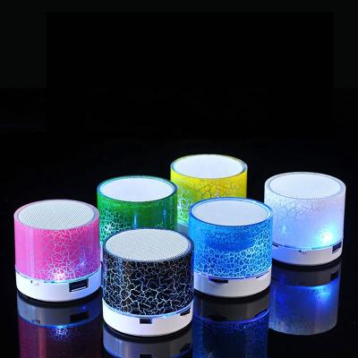 China 2021 Best Selling Mini Slot LED Speaker Colorful Wireless A9 Portable Speaker For All A9 Mobile Phones for sale