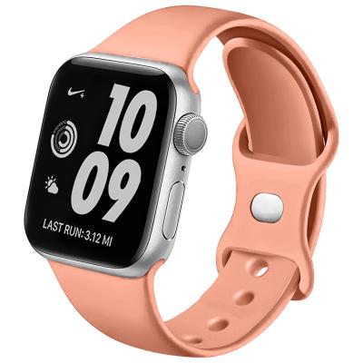 China Water Resistant Doossy Sport Silicone Smart Watch Bands Compatible with Apple Watch 38mm 40mm 41mm Soft Replacement Strap Band for iwatch 7 for sale