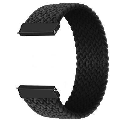 China Hot Sale 20mm Fabric Replacement Watch Bands Breathable Nylon Soft Elastic Braided Loop Woven Strap 22mm For Samsung Watch Band Active 2 for sale