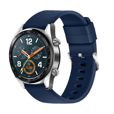 China Compatible Smart Watch 12 Colors Quick Release Band 20/22mm Universal Twill Silicone Strap For Huawei Watch 3 Galaxy Watch 4 for sale