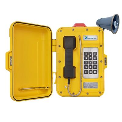 Chine Téléphone rocailleux industriel de petite gorgée d'alliage d'aluminium de téléphone de VoIP de numérotage automatique avec la lampe de avertissement à vendre