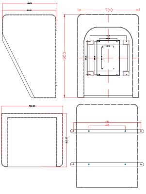 China Wall Mounted Telephone Acoustic Hood Waterproof Phone Booths Outdoor for sale