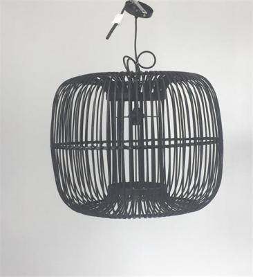 China Morden Rattan Lantern Lights Residential Creative Chinese Hanging Pendant Chandelier for sale