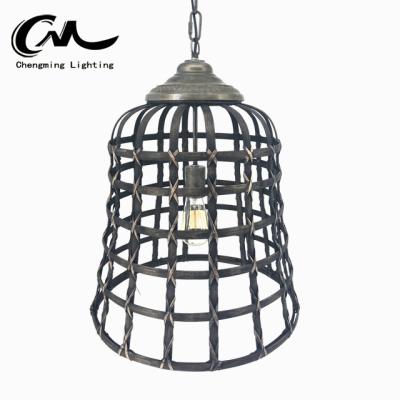 China Residential Wholesale Natural Rattan Woven Bamboo Lantern Pendant Lamp Ceiling Light for sale