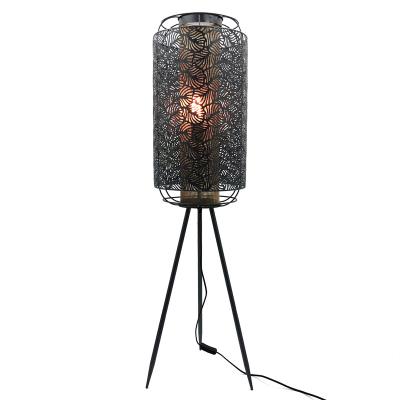 China Retro Industrial Metal Pattern Floor Lamp Portable Lamp Lighting Living Room Home Decor for sale