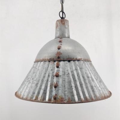 China Residential Galvanized Metal Crimp Pendant Light For Farmhouse Vintage for sale