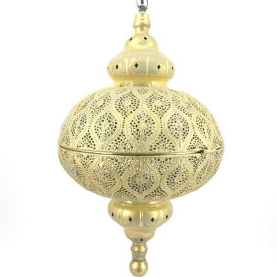 China Residential Moroccan Iron Brass Hanging Pendant Light for sale