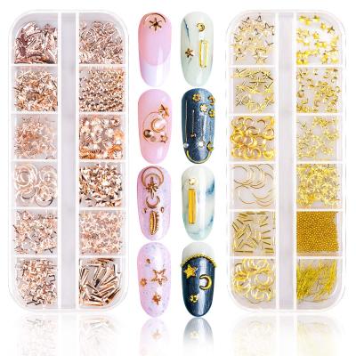 China 3D Dry Crystals Flower Stickers Nail Art Rhinestones Supplies Kit Nail Diamond Sequins Charms Mixed Metal Nail Studs Dry Crystals Flower Stickers for sale