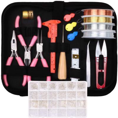 China Alloy Jewelry Making Tool Kit with Jewelry Making Consumables Lot for Adults Earring Making Kit Elastic String Jewelry Findings for sale